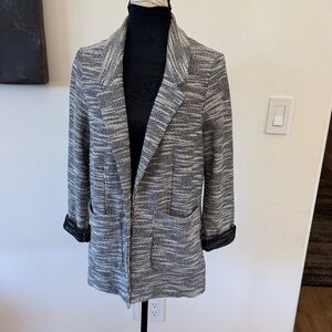 Women’s Gray Knit Blazer Jacket - Gray